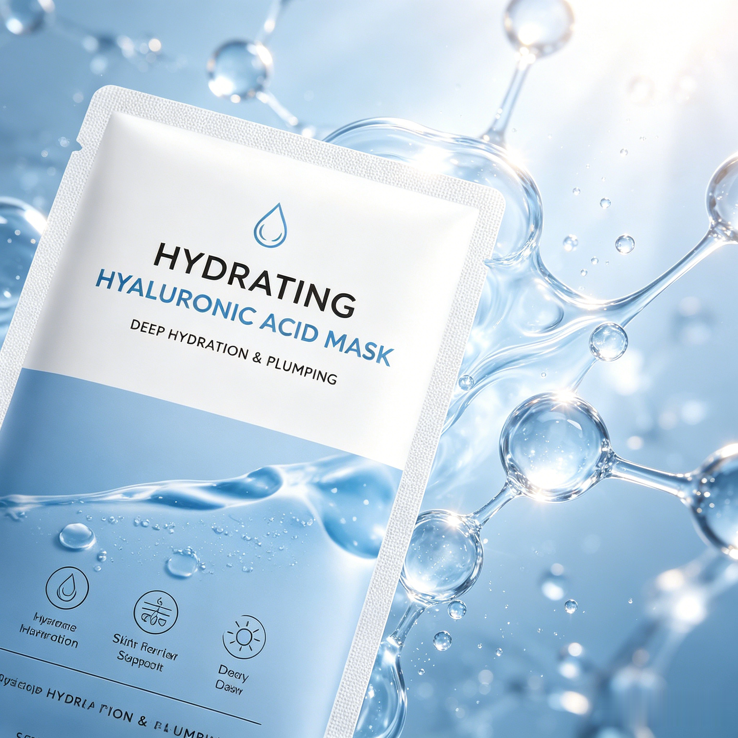 Hydrating Hyaluronic Acid Mask | Moisture Care & Soft Skin Feel, Fresh Dewy Look